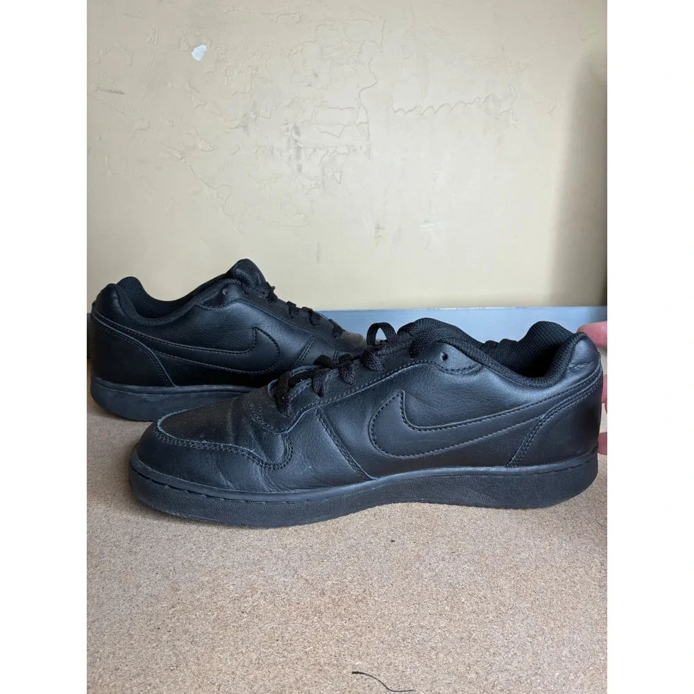 Nike Ebernon Low Triple Black Sneakers AQ1775-003 Mens Size 9.5 Basketball Shoes